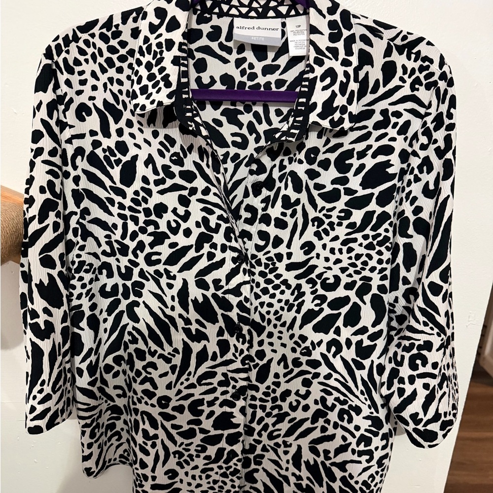Alfred Dunner all over print blouse